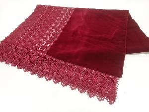 ビロードレース花模様ショール